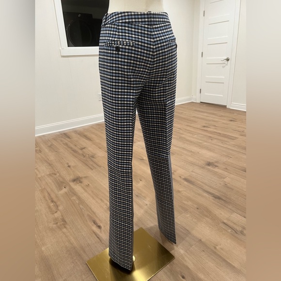 Michael  Kors  Collection Women's  Blue White Check Plaid Pants Size 4 - Picture 14 of 17